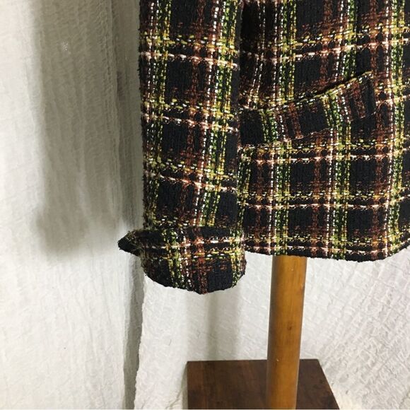 R.Q.T. Vtg Tweed Plaid Blazer Jacket Size 14 - Picture 6 of 13